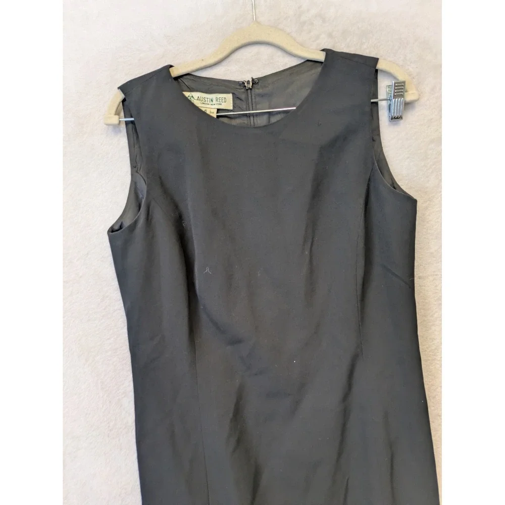 Austin Reed‎ Vintage Womens Black Sleeveless Sheath Dress Size 6